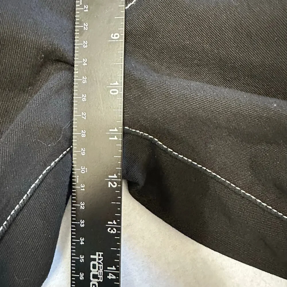True Religion Ricky Relaxed Straight Jeans Black Denim Contrast Stitch 36x30 NWT